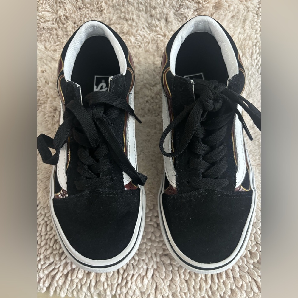 Vans Black and White. Vans Kid's Sk8-Hi Fire Reissue